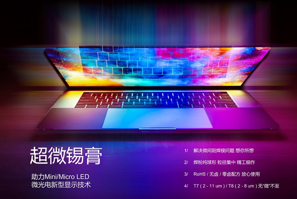 Fitech 超微锡膏助力新型显示技术